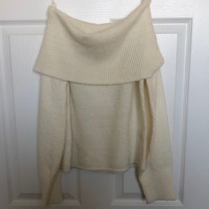 Sadie & Sage cream off the shoulder sweater